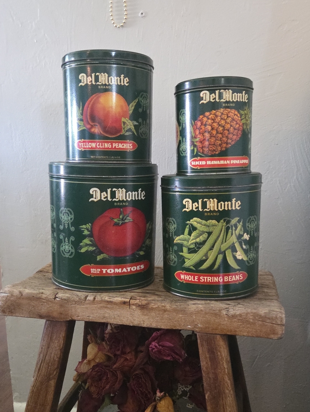 Vintage Green Decorative Canister Set - Green